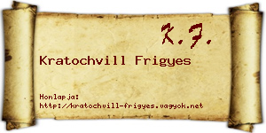 Kratochvill Frigyes névjegykártya